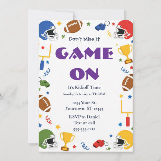  Football Watch Party Invitation 2026