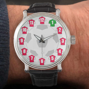 Football Watch - with Red & White Shirts