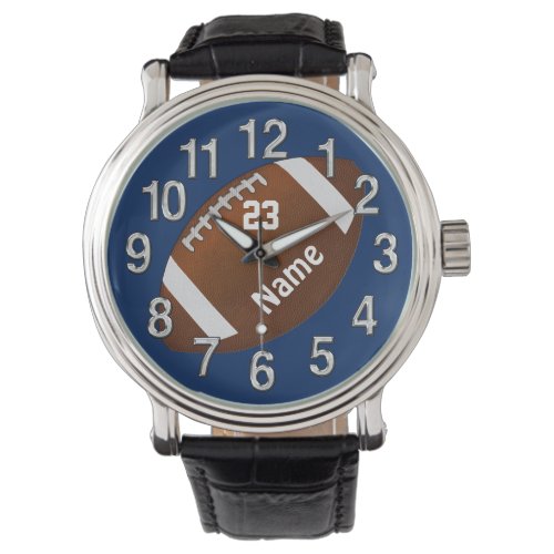 Football Watch with Your NAME NUMBER and COLORS
