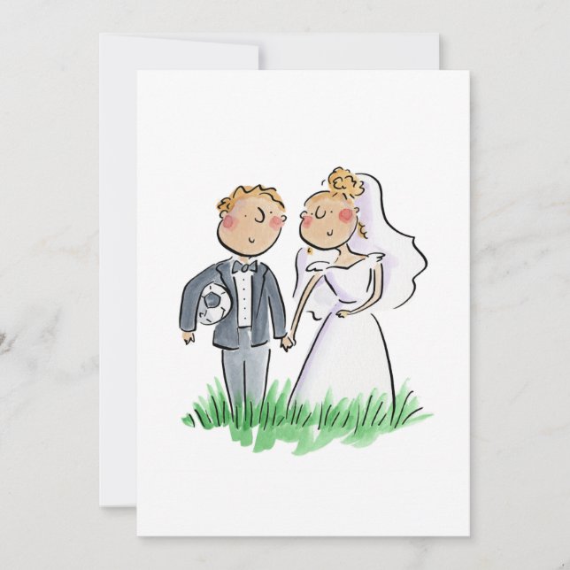 Football Wedding Invitation (Front)