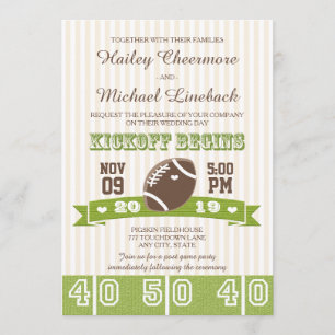 FOOTBALL WEDDING INVITATION