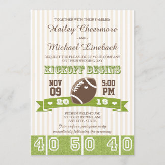 FOOTBALL WEDDING INVITATION