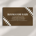 Football White Brown Baby Shower Books For Baby Enclosure Card<br><div class="desc">This is a Football Oh Boy Brown White Baby Shower Books For Baby Enclosure Card!</div>