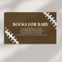Football White Brown Baby Shower Books For Baby