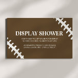 Football White Brown Baby Shower Display Shower Enclosure Card<br><div class="desc">This is a Football Oh Boy Brown White Baby Shower Display Shower Enclosure Card!</div>