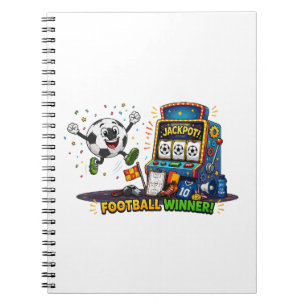 Football Winner Jackpot Slot Machine Soccer Ball Notebook