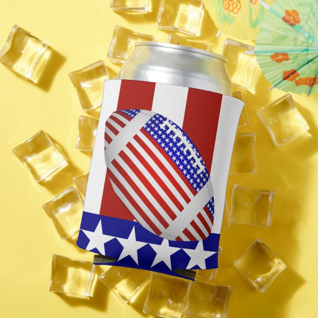 Football With American Flag  Can Cooler (In Situ Summer)