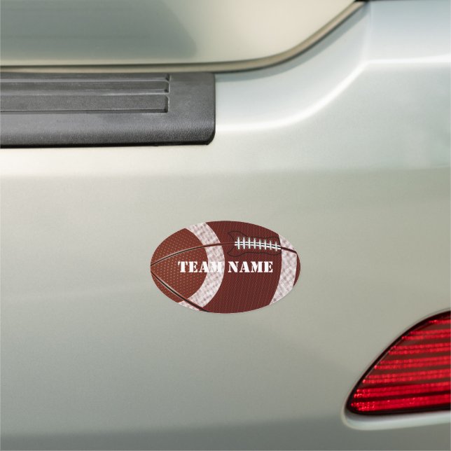 Football With Team Name Car Magnet (In Situ)