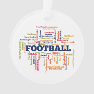 Football Word Cloud Ornament