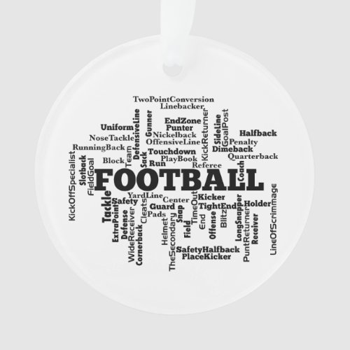 Football Word Cloud Ornament