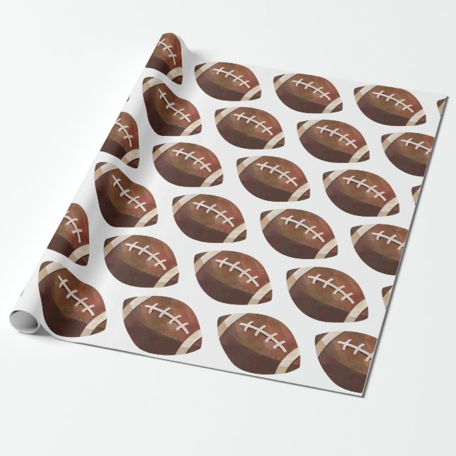 Football Wrapping Paper (Unrolled)