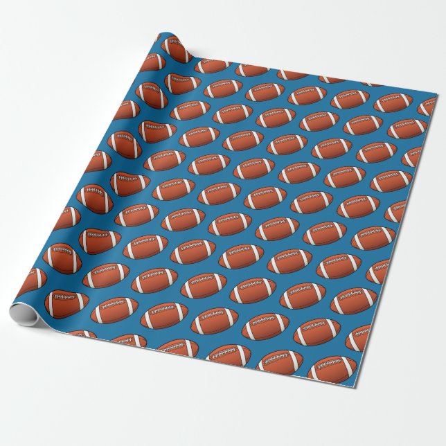 Football Wrapping Paper (Unrolled)