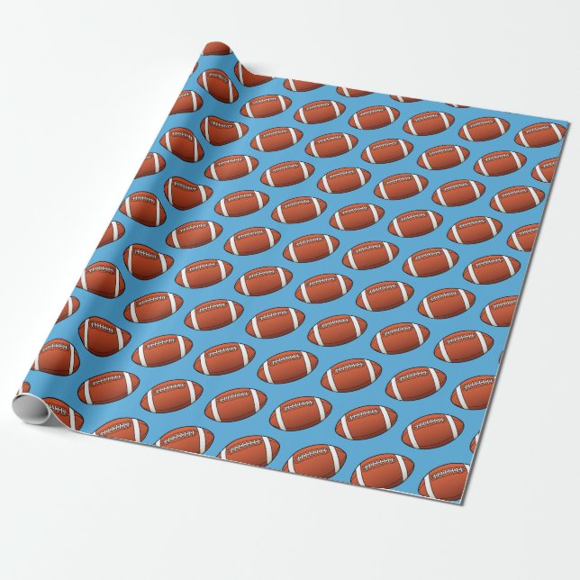 Football Wrapping Paper (Unrolled)