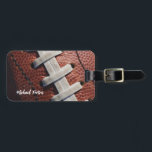 Football Your Name Personal Information Address  Luggage Tag<br><div class="desc">Popular Sports Images</div>
