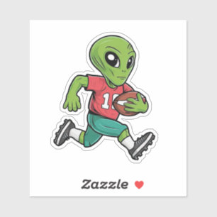 Footballer Alien Sticker
