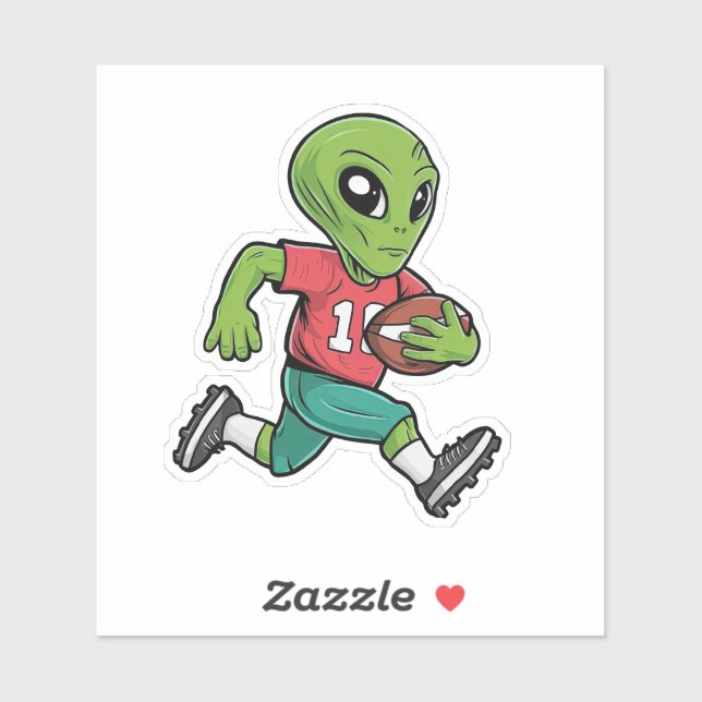 Footballer Alien Sticker (Sheet)