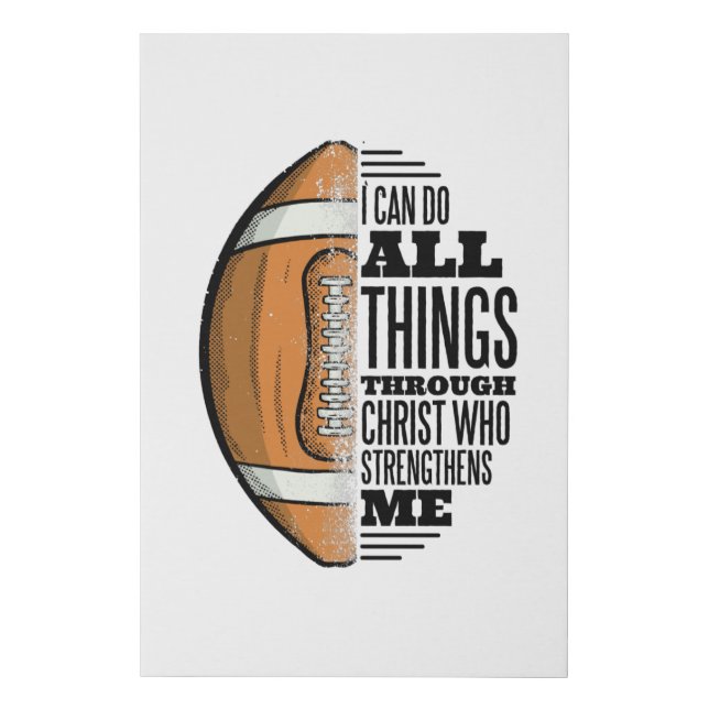Footballer Christ Faith Jesus Faux Canvas Print (Front)