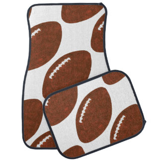 Footballs in Diagonal Pattern Custom Car Mats