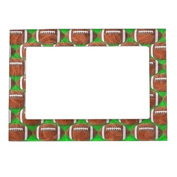 Footballs Magnetic Frame by manewind at Zazzle