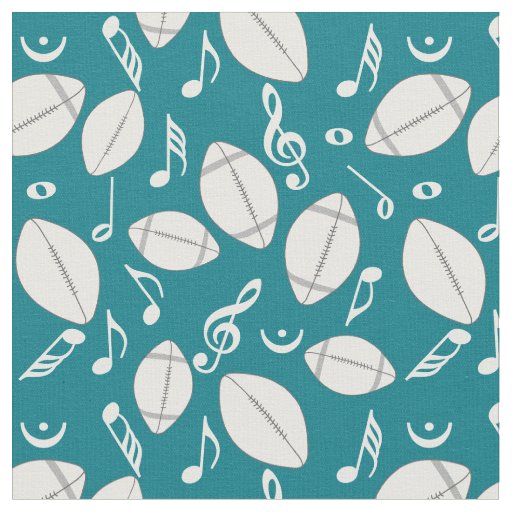 Footballs Music Notes  Fabric