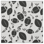 Footballs Music Notes Fabric