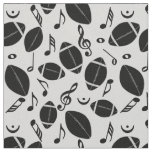 Footballs Music Notes Fabric