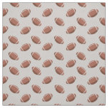Footballs on Light Ash Gray Fabric