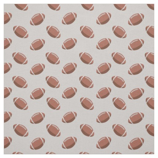 Footballs on Light Ash Gray Fabric