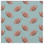 Footballs on Light Gray-Green Fabric