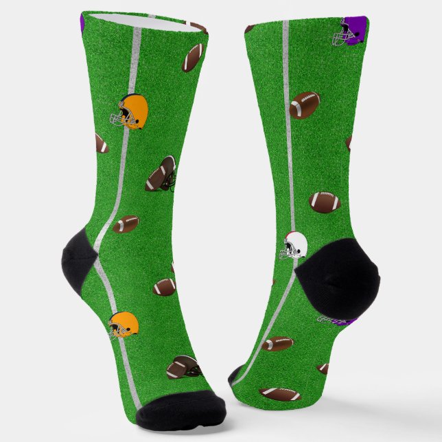 Footballs on the Field Socks (Angled)
