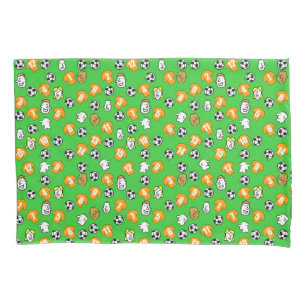 Footballs, Orange Shirts, & Fans Pillow Case