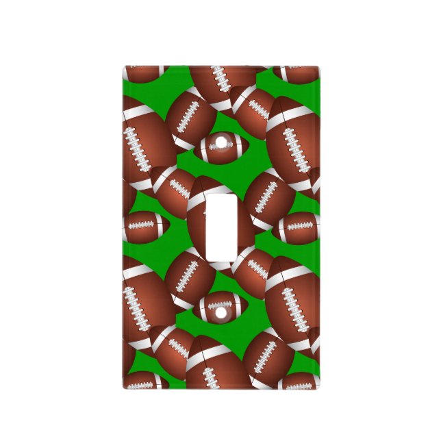 Footballs Pattern Light Switch Cover (Front)