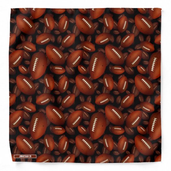 footballs pattern sporty personalized bandana