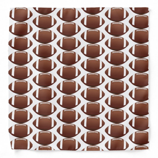 Footballs Patterned Bandana (Front)