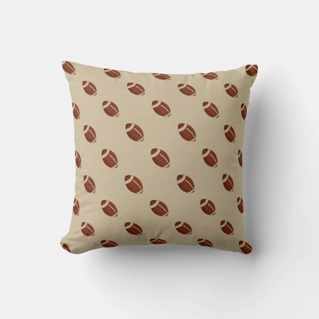 Footballs Throw Pillow (Front)