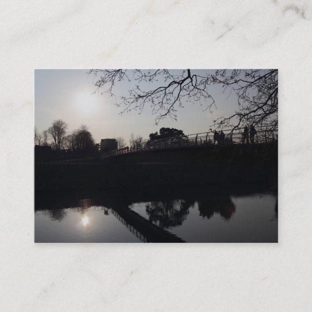 Footbridge over a River Business Card (Front)
