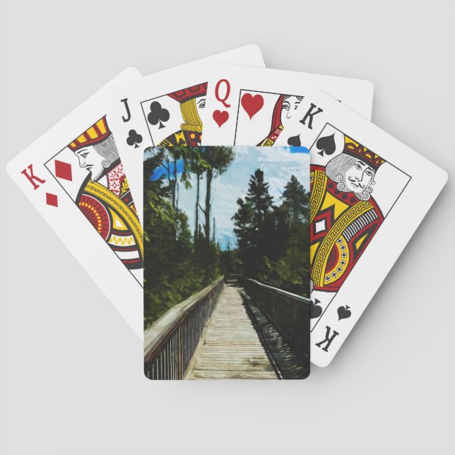 Footbridge Over Canadian Canyon Poker Cards (Back)