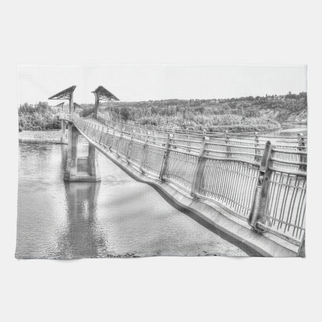 Footbridge over the North Saskatchewan River Towel (Horizontal)