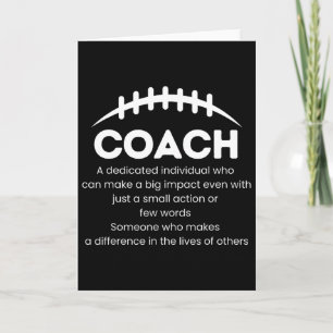 Footbyll Coach Difference Maker Appreciation Gifts Card
