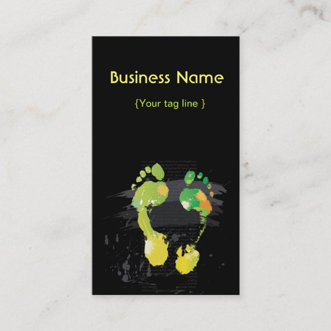 Footcare Business Card Template 2 sides (Front)