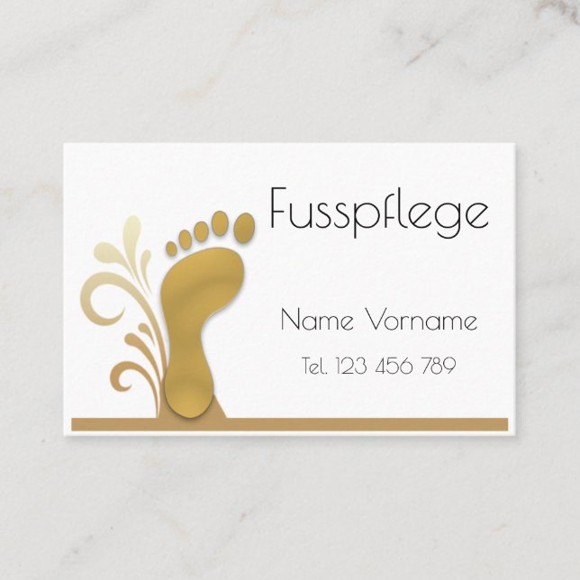 Footcare - Podology Business Card (Front)