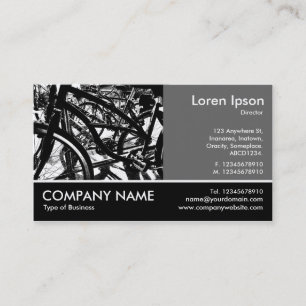 Footed Photo - 60pc Gray - Bicycle Rack HC Business Card