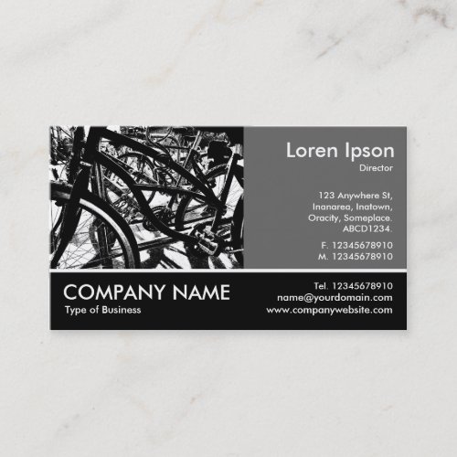 Footed Photo _ 60pc Gray _ Bicycle Rack HC Business Card