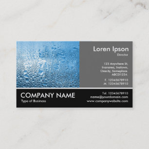 Footed Photo - 60pc Gray - Blue Water Business Card