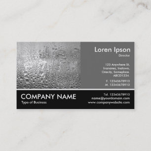 Footed Photo - 60pc Gray - Cool Water Business Card