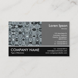 Footed Photo - 60pc Gray - Fractal Ice Business Card