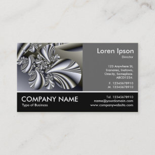 Footed Photo - 60pc Gray - Fractal Shells Business Card