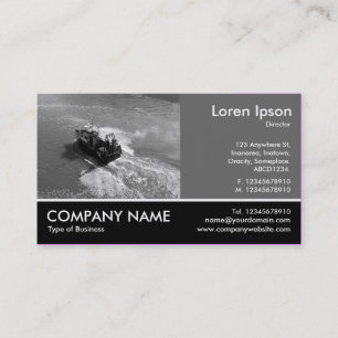 Footed Photo - 60pc Gray - Little Trawler Business Card