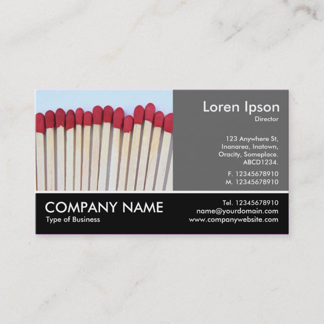 Footed Photo - 60pc Gray - Matches 03 Business Card (Front)
