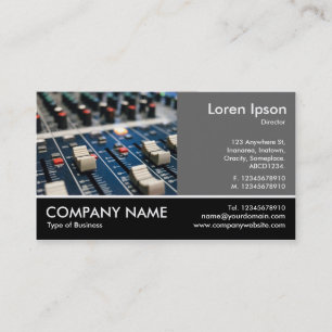 Footed Photo - 60pc Gray - Mixing Desk Business Card